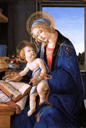 Madonna of the Book is a famous painting by Italian artist Sandro Botticelli, dating back to 1480 A.D.